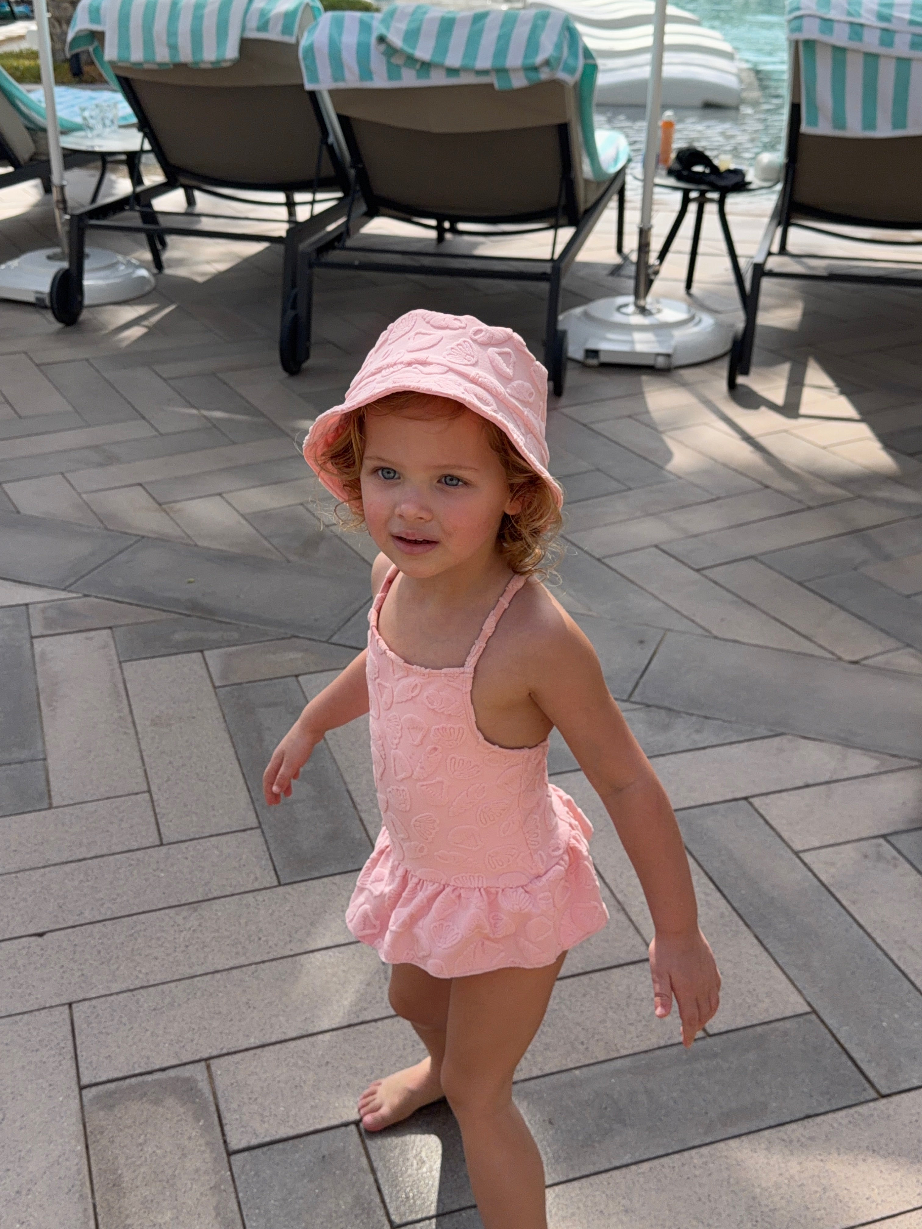 DORA MINI ONE PIECE & HAT SET - BALLET PINK