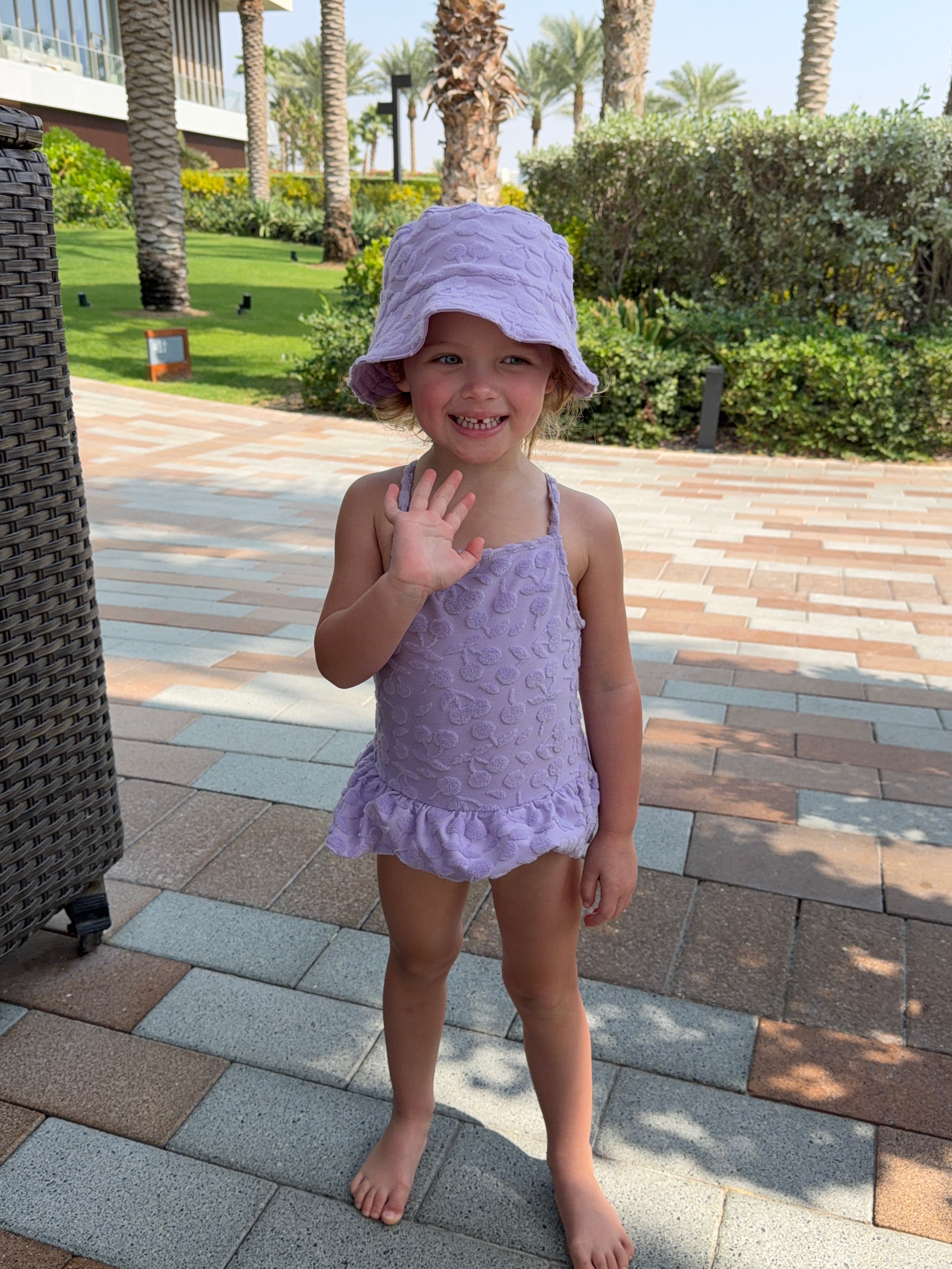 MILA MINI ONE PIECE & HAT - VIOLET