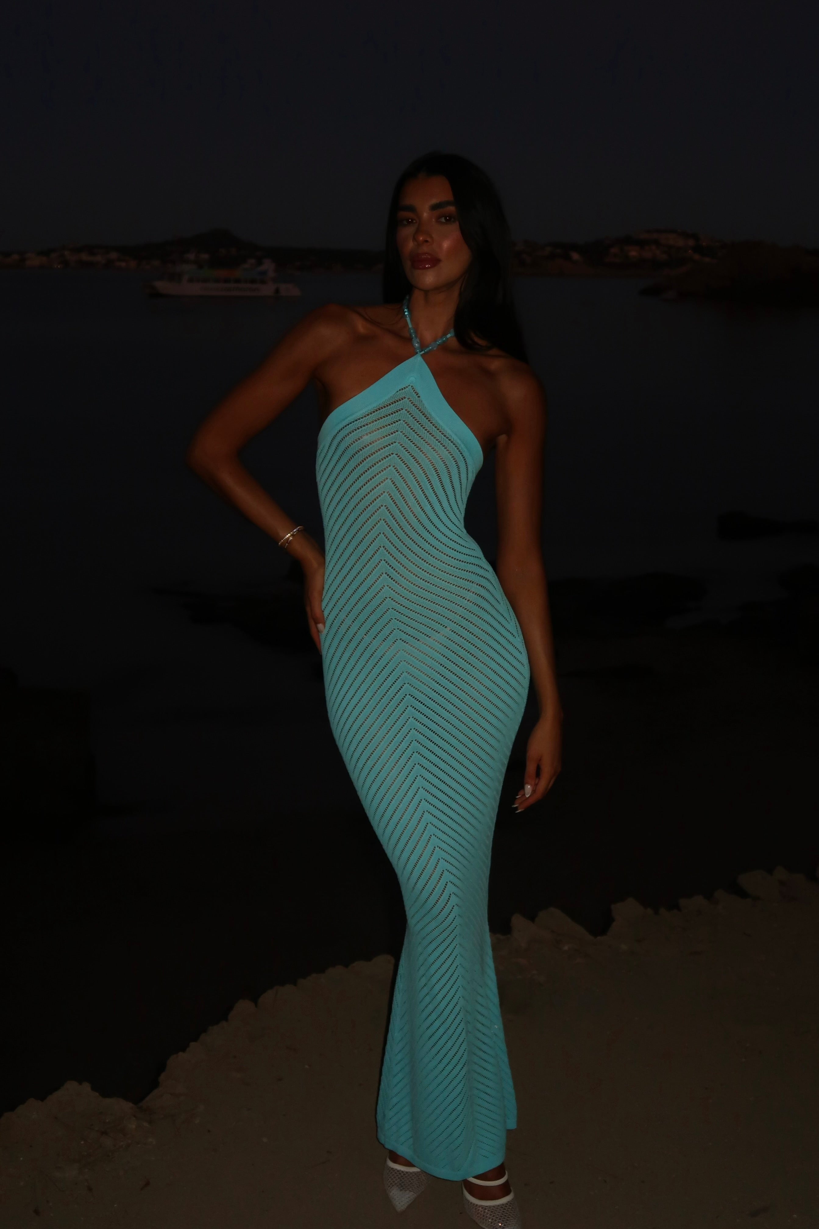ITALIA MAXI DRESS - SKY BLUE
