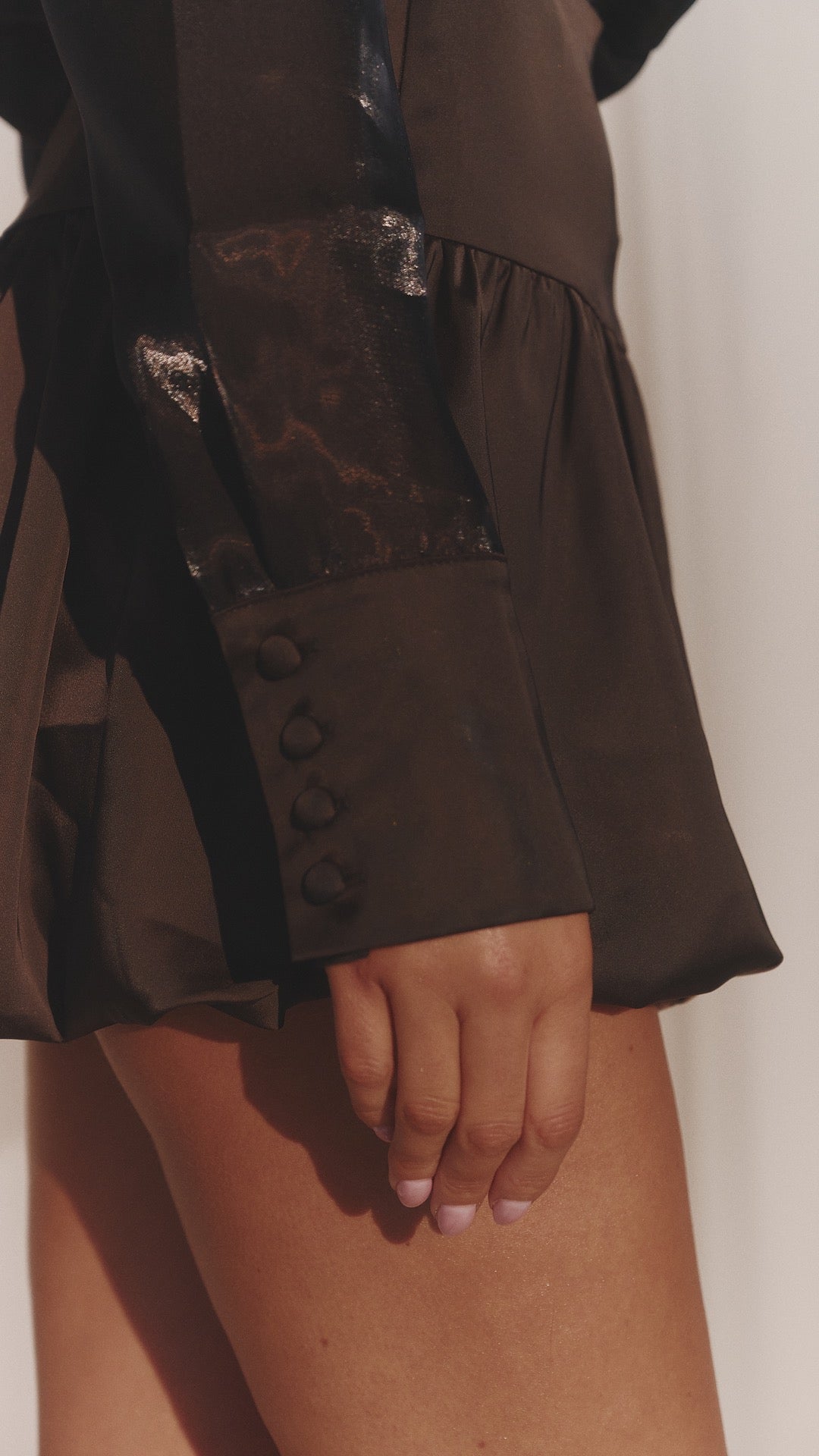 EVA ESPRESSO SATIN SHIRT