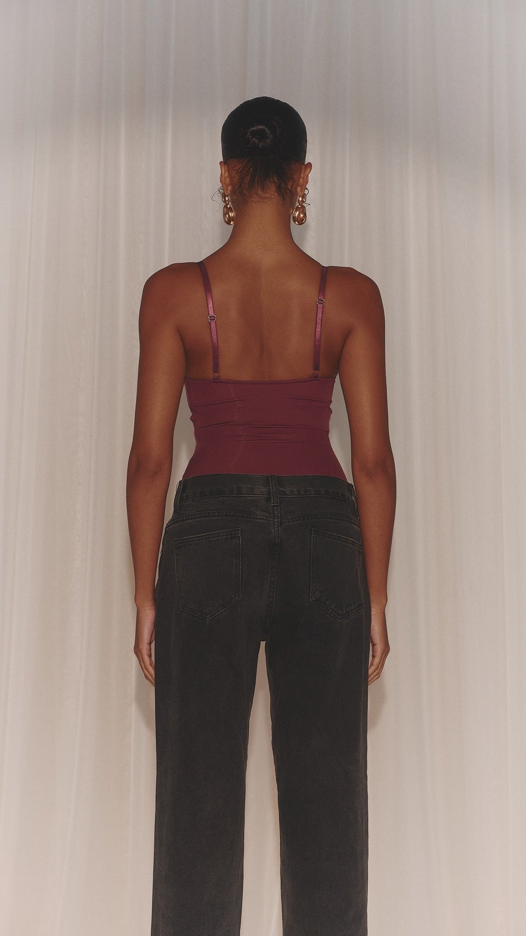 KYLIE WINE SCULPT LACE BODYSUIT