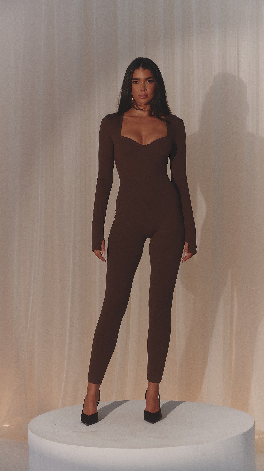 KENDALL CHOCOLATE SCULPT ONE PIECE