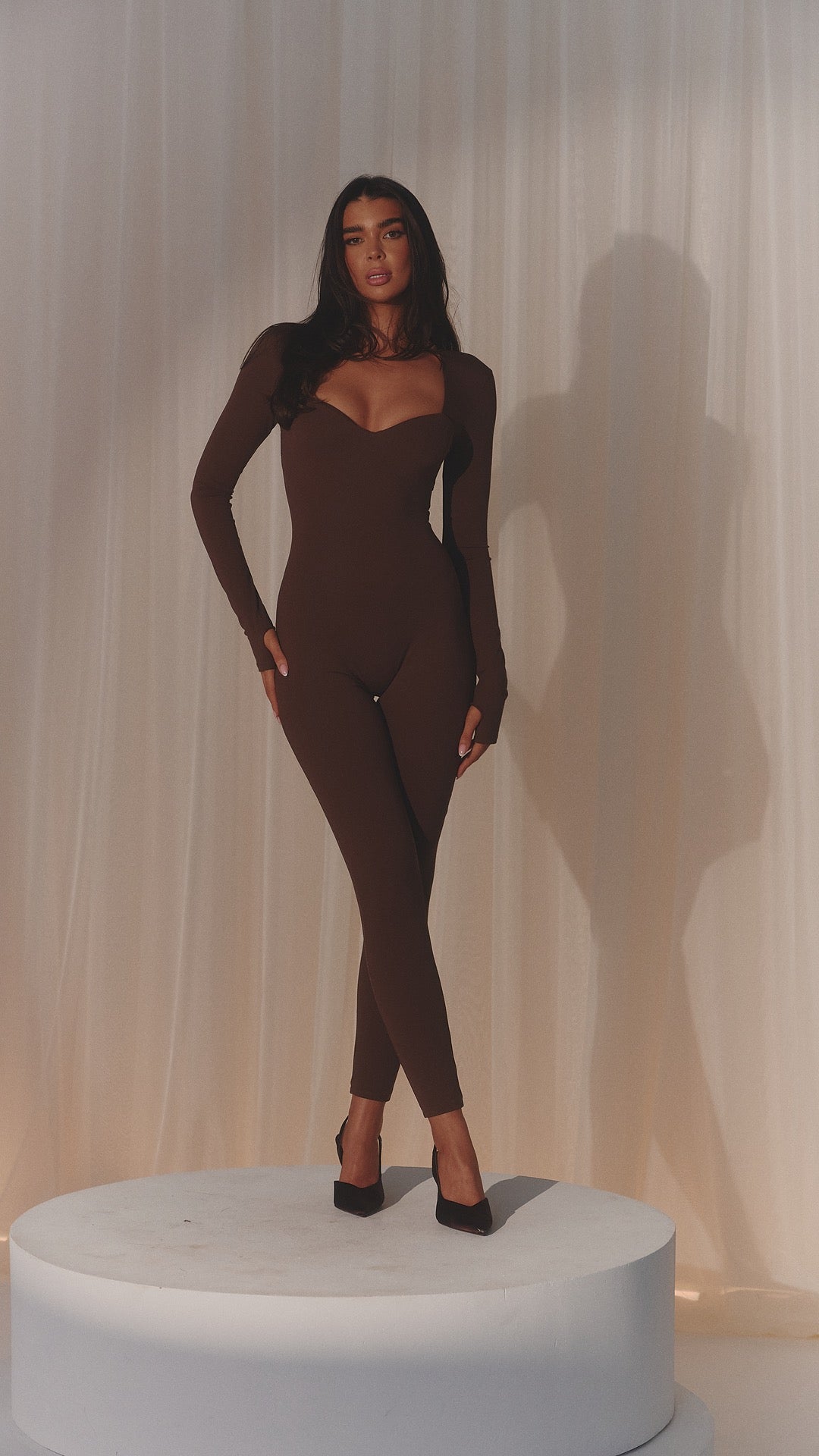 KENDALL CHOCOLATE SCULPT ONE PIECE