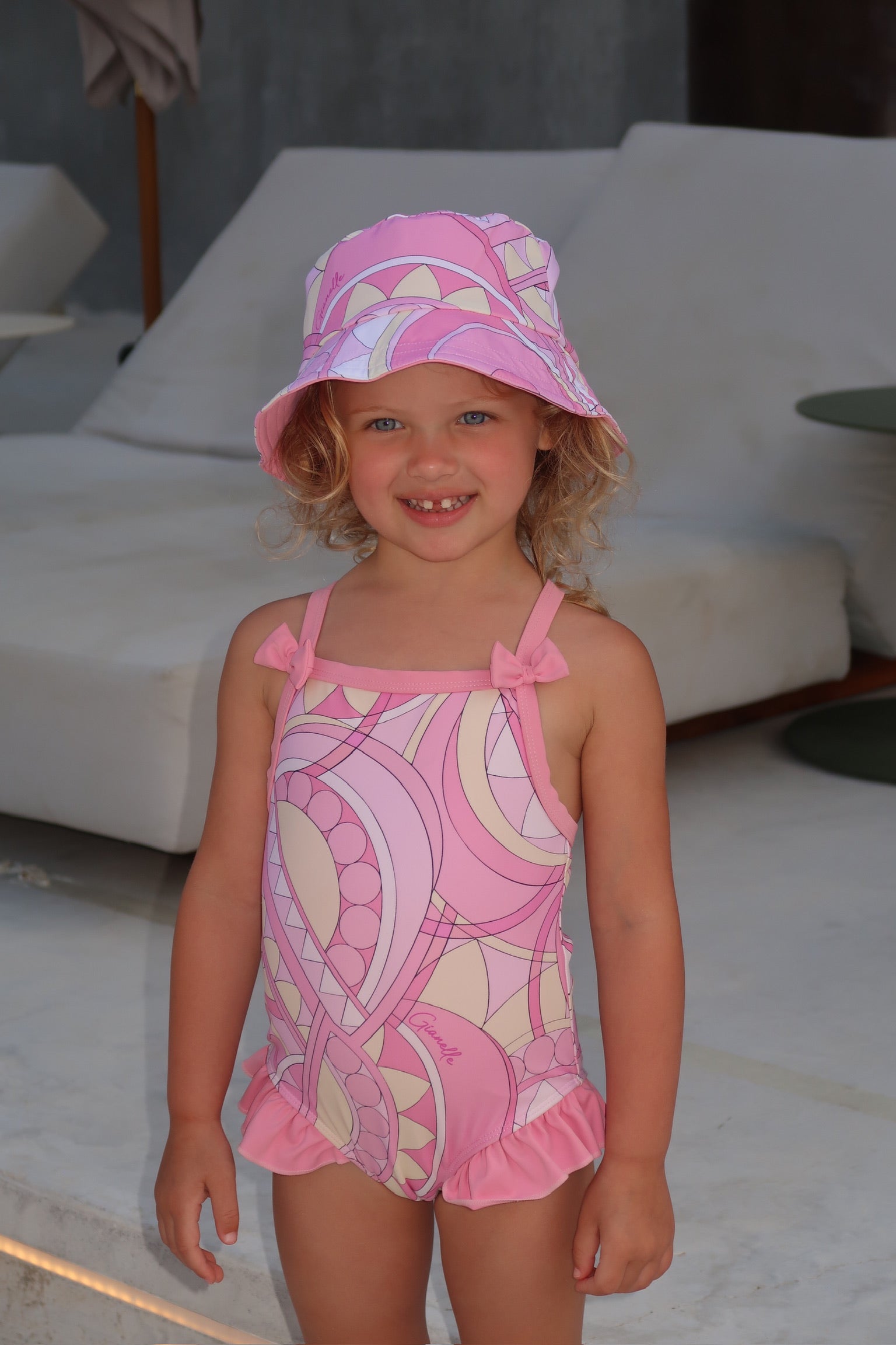 RIVIERA MINI SWIMSUIT & HAT - PINK