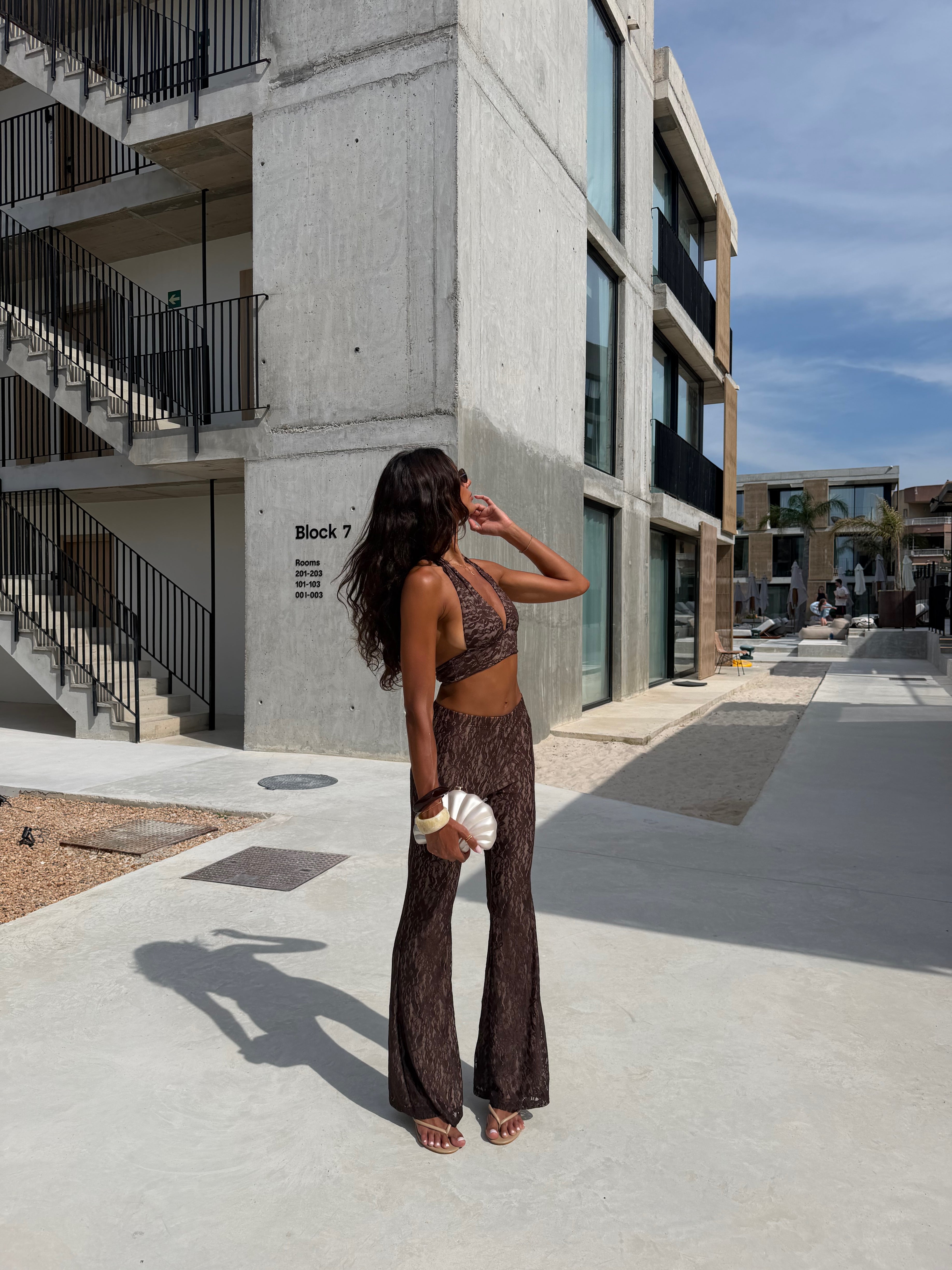 SAVANNAH TWO PIECE - BROWN LACE
