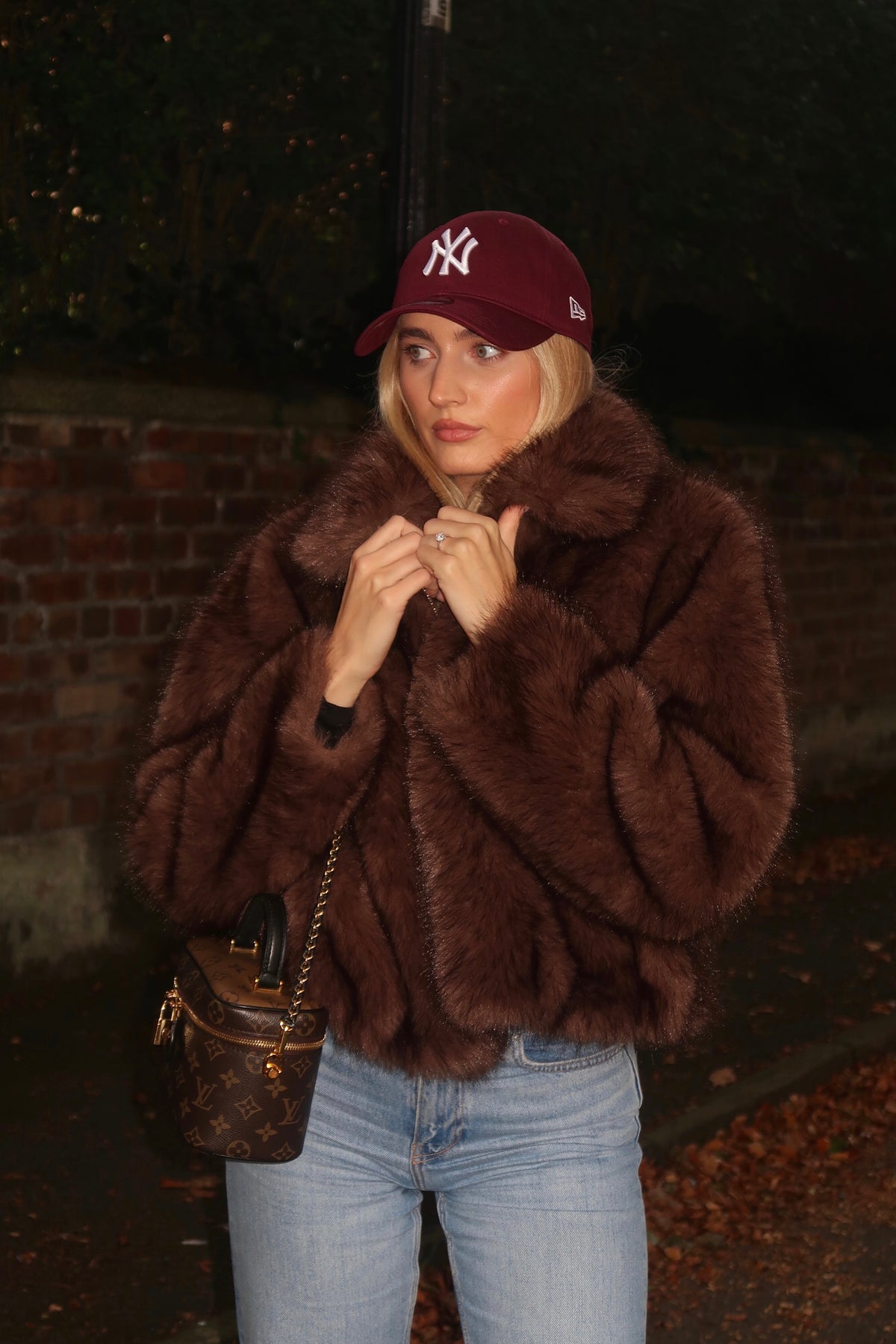VIENNA FAUX FUR JACKET - ESPRESSO