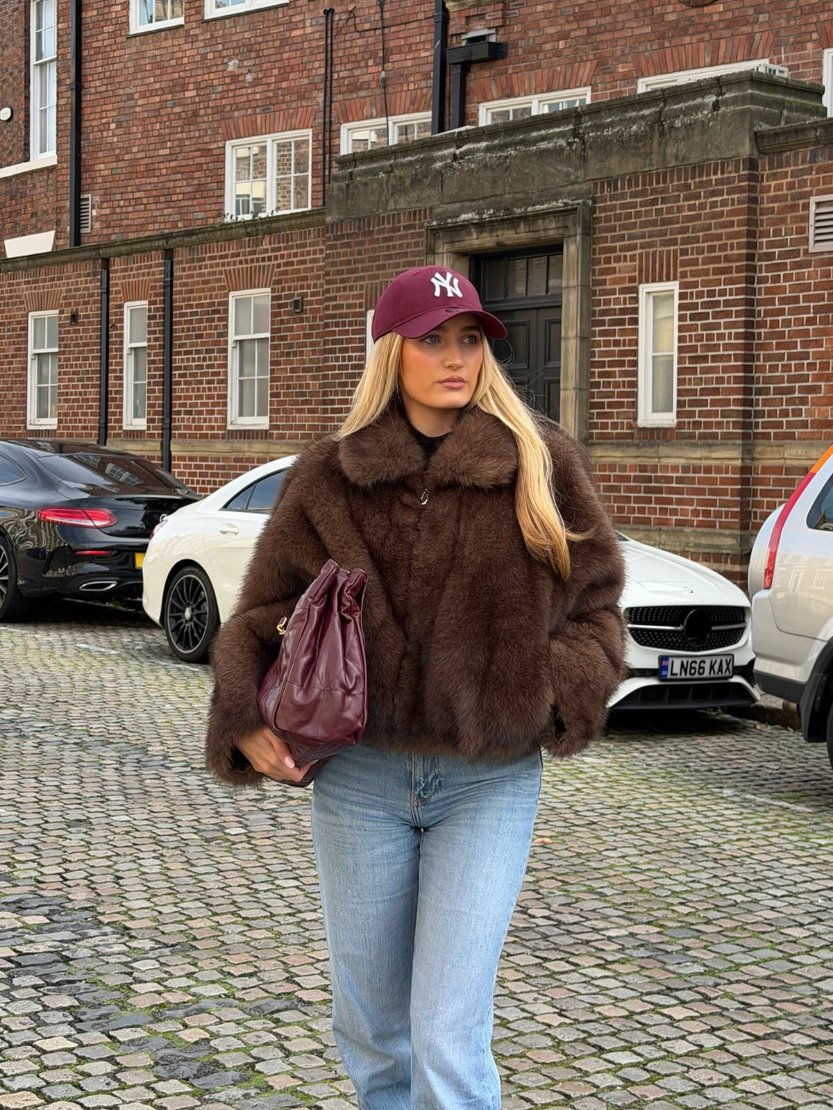 VIENNA FAUX FUR JACKET - ESPRESSO