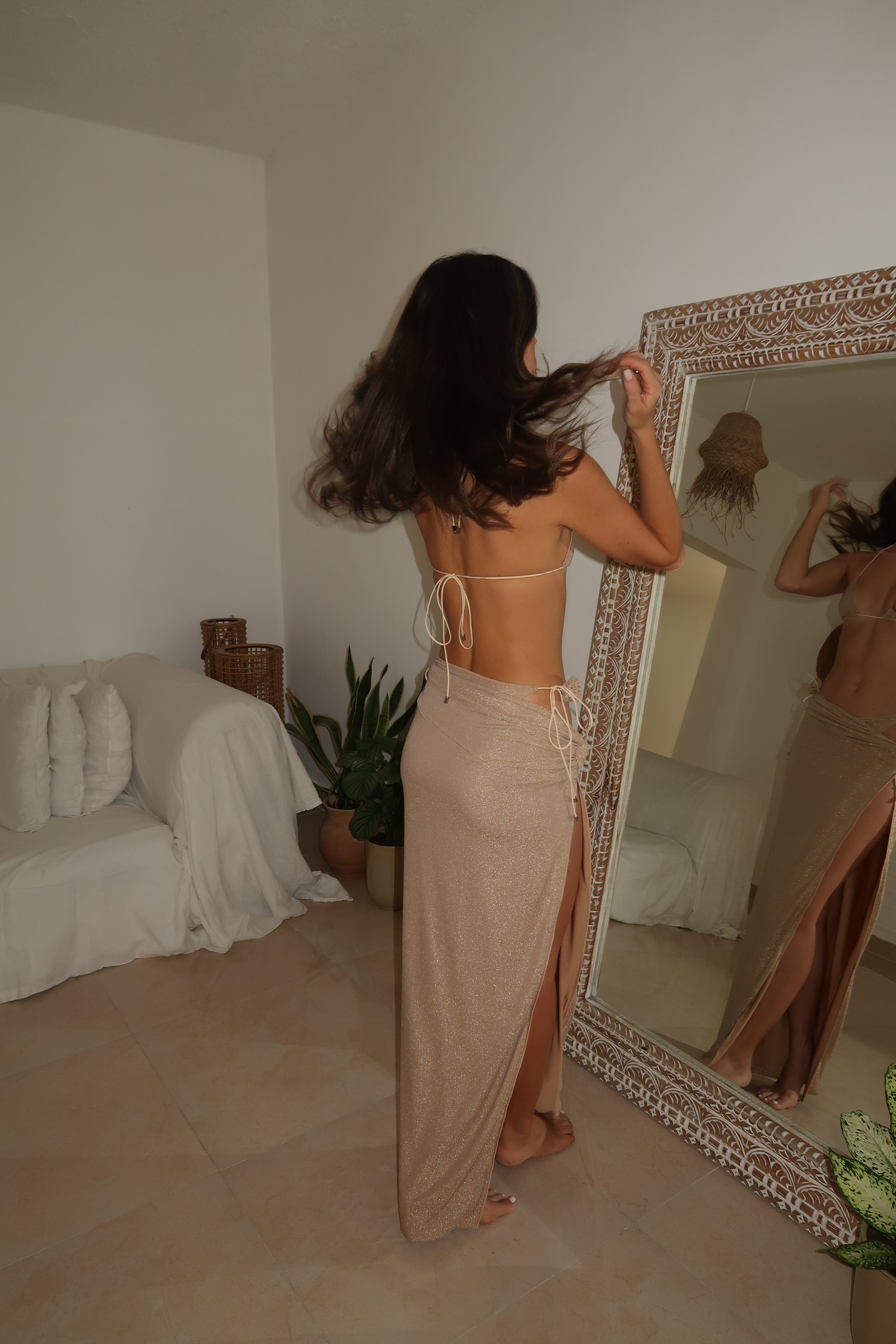 AZURE BIKINI BOTTOMS - GOLDEN