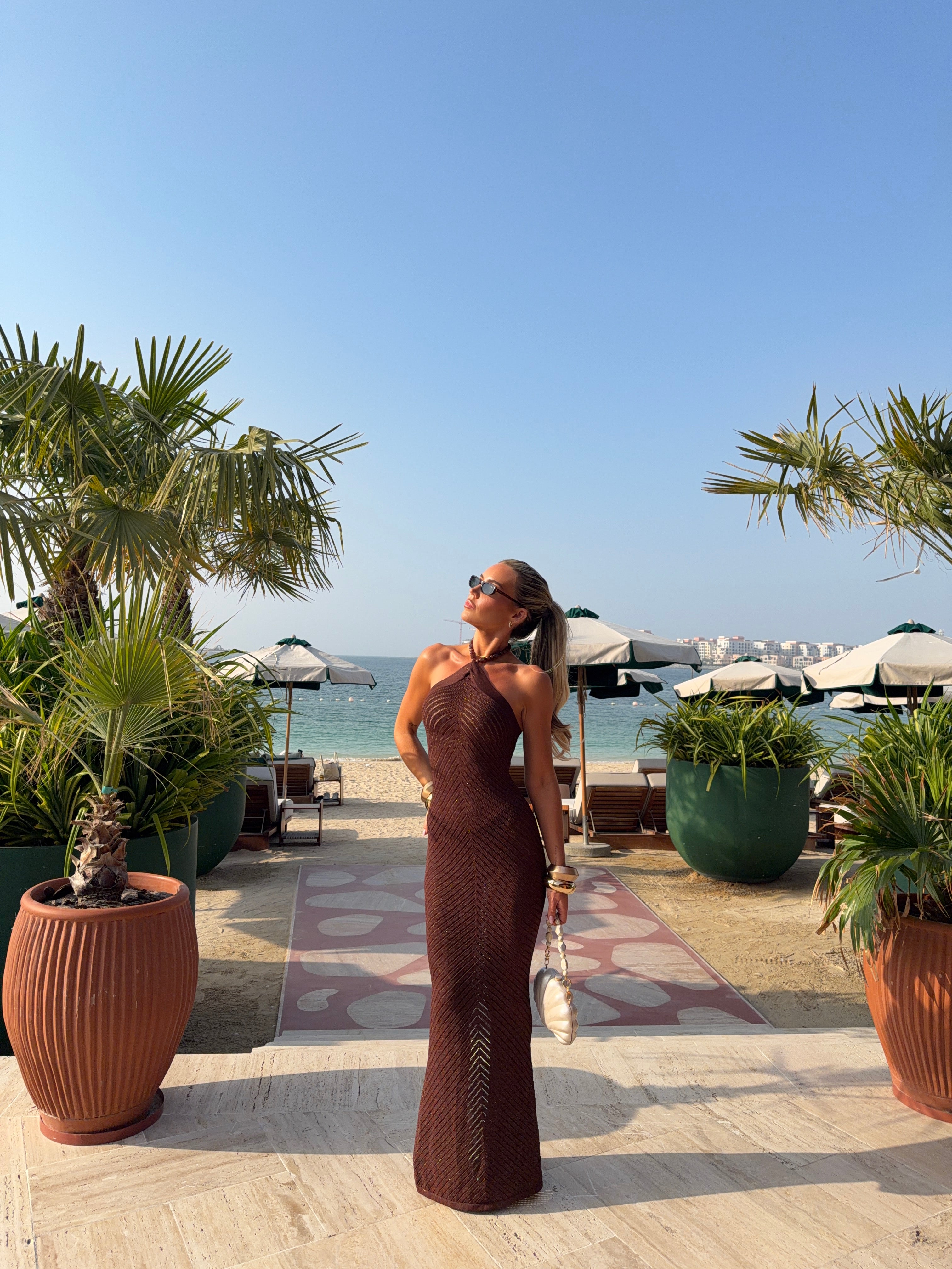 ITALIA MAXI DRESS - ESPRESSO SPARKLE